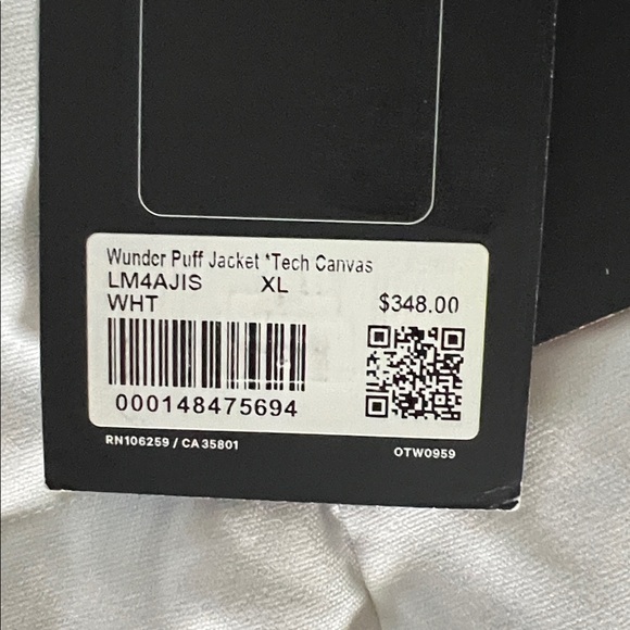 Lululemon NWT Wunder White Puffer Jacket XL - Picture 6 of 14